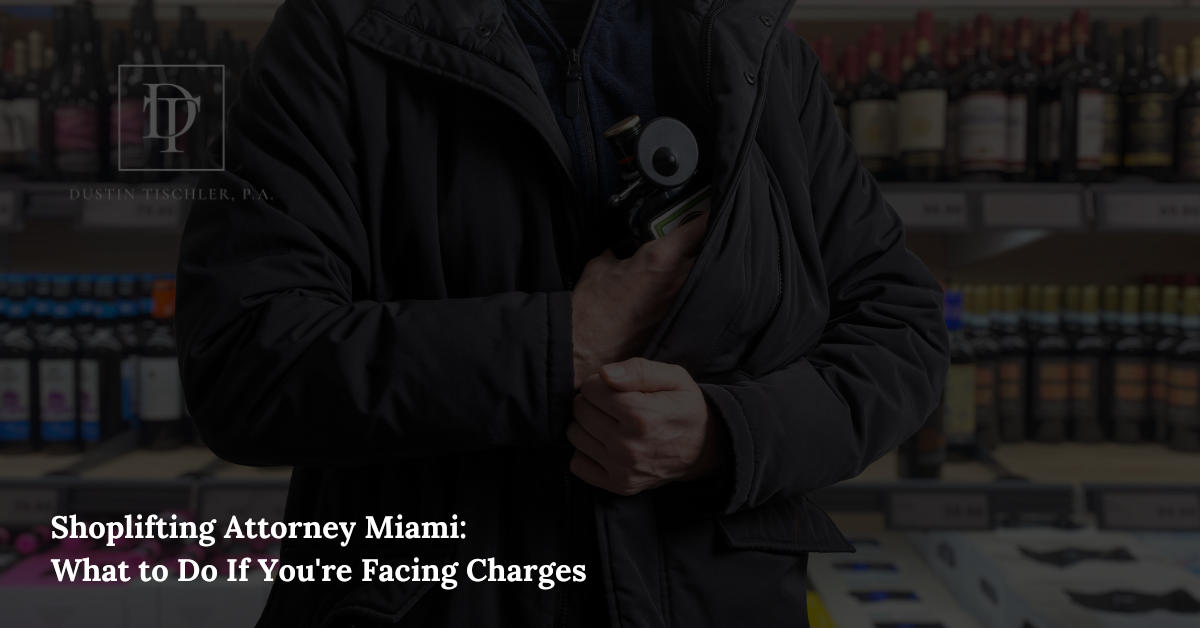 Miami shoplifting attorney discussing defense options with a client facing retail theft charges in Florida.
