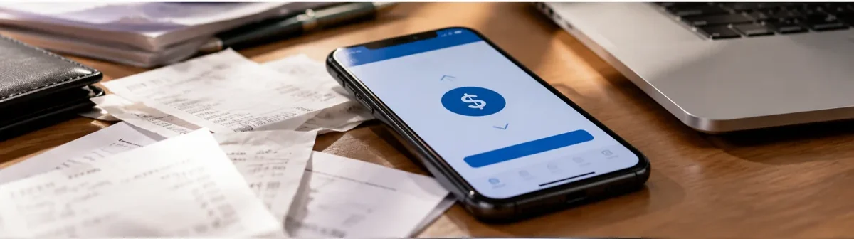 Smartphone displaying a digital payment interface beside receipts, illustrating payments in the Miami oxycodone conspiracy